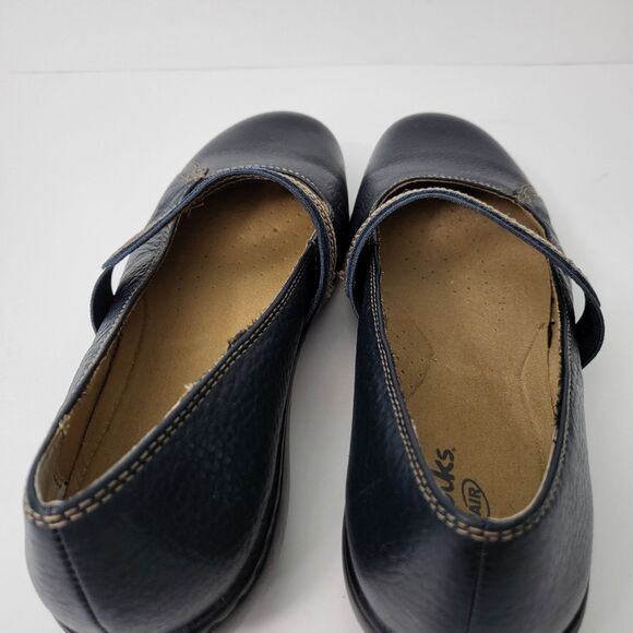 CLARKS Active Air Geraldine Womens 9 Mary Jane 81539 Navy Blue Leather Shoes - Picture 5 of 10